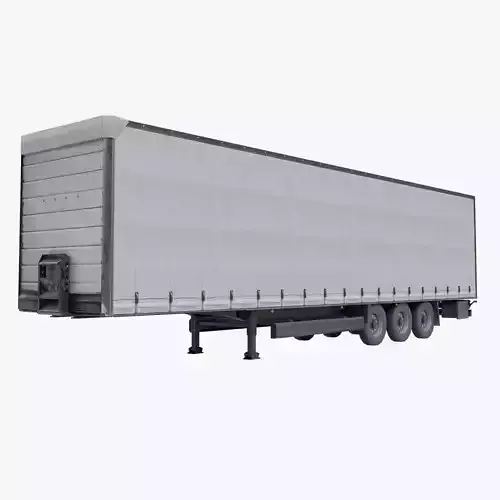 Cargo treiler low poly Low-poly 3D model