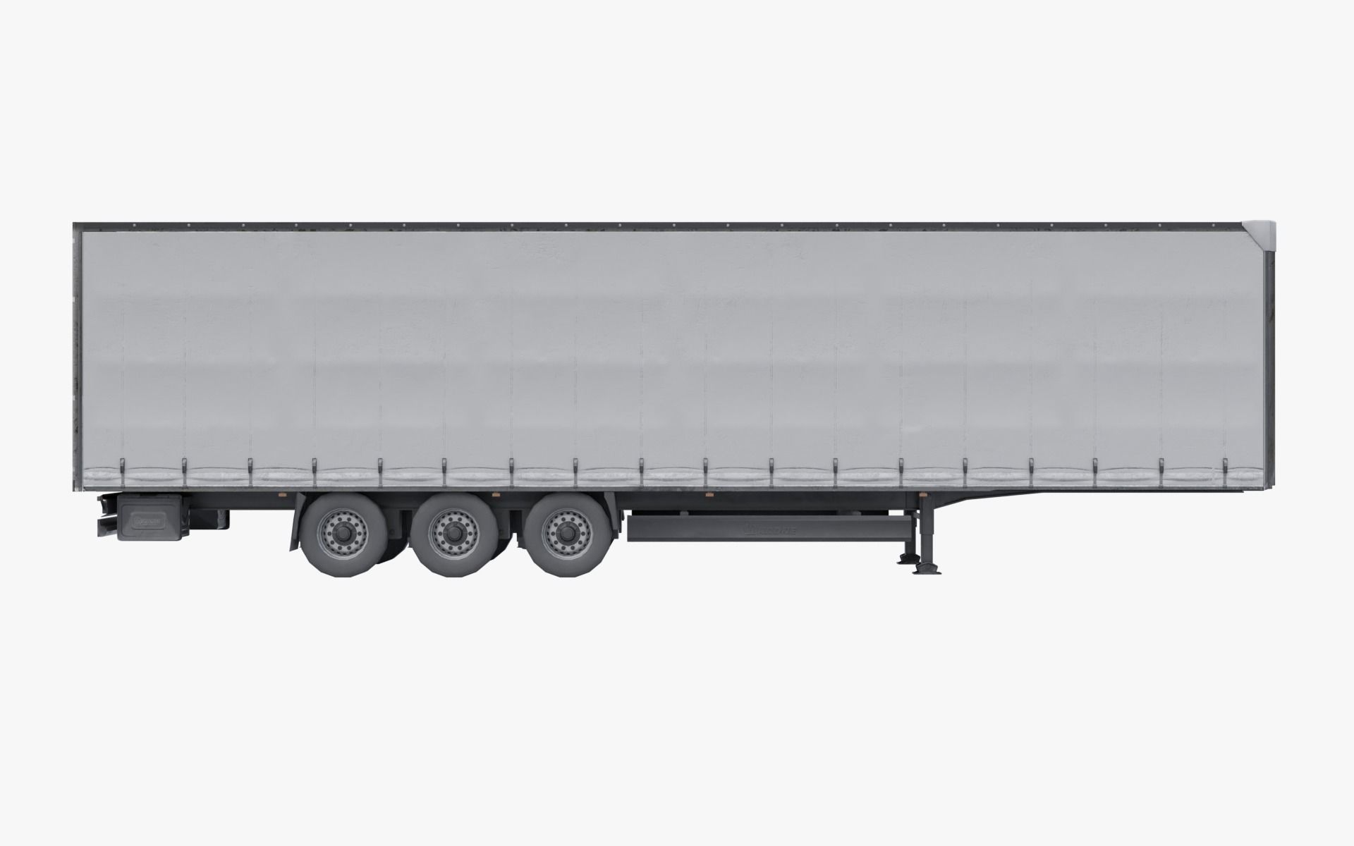 Cargo treiler low poly Low-poly 3D model_4