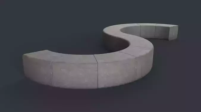 Modern Outdoor Bench 93 PBR Game Ready Low-poly 3D model
