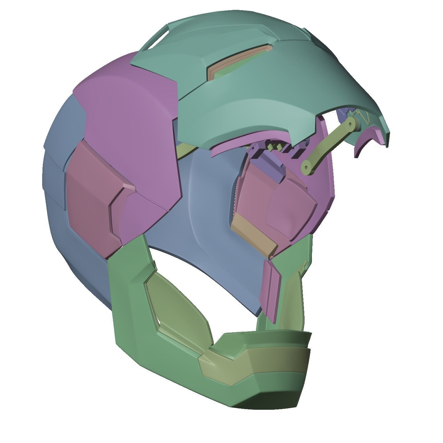 Iron man mk46 42 mashup with motorization and inner details 3D print model_19