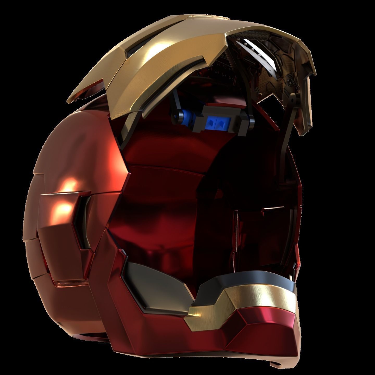 Iron man mk46 42 mashup with motorization and inner details 3D print model_41