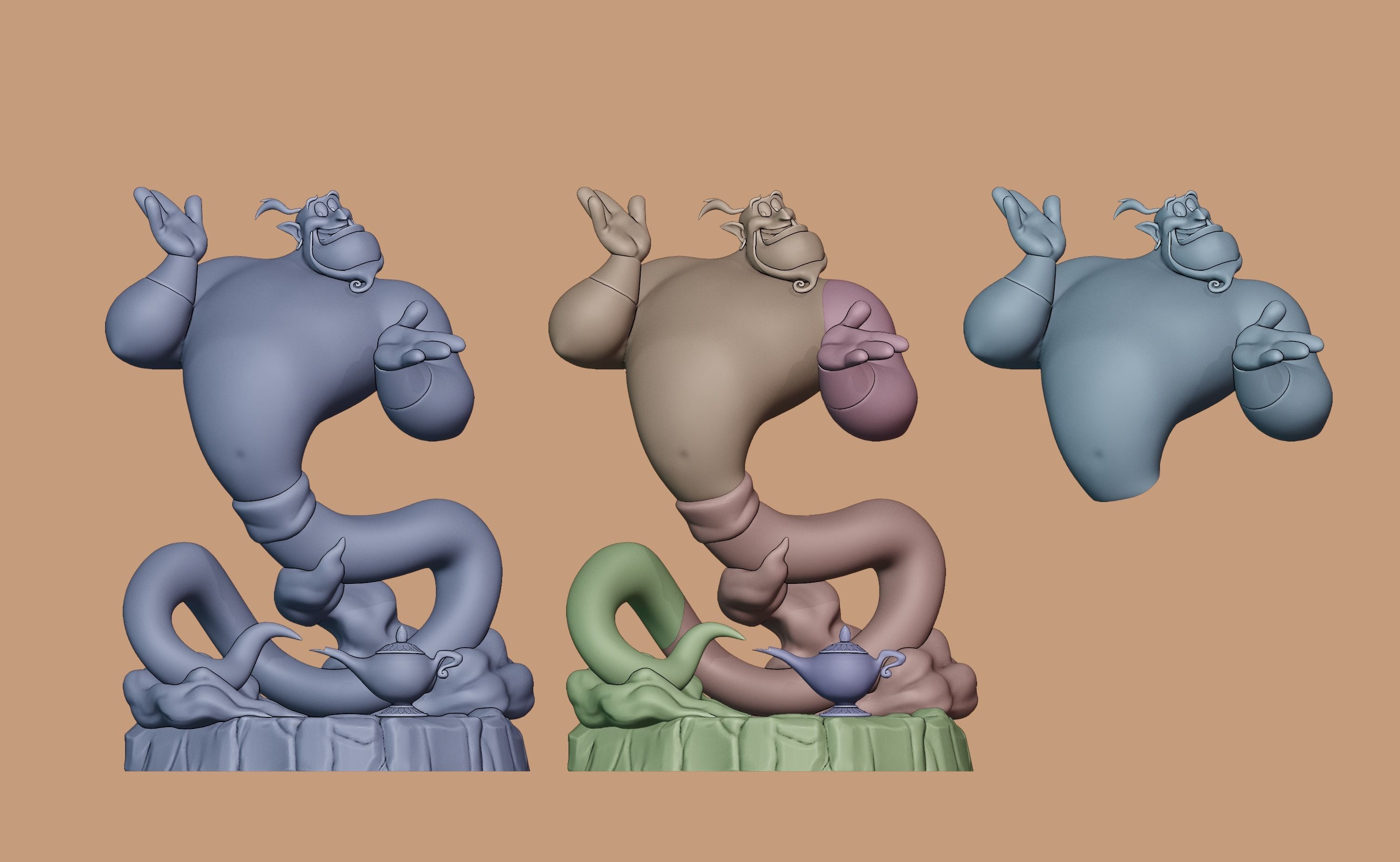 Genie - Aladdin 3D print model_1