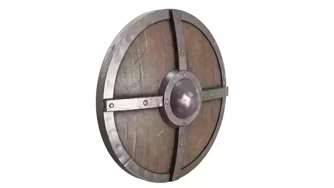 Stylized Viking Warriors Shield 