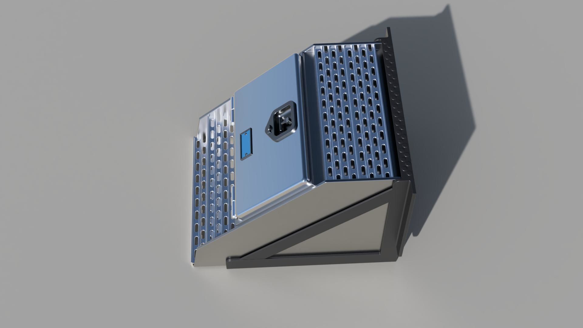 Truck step toolbox 3D model_1