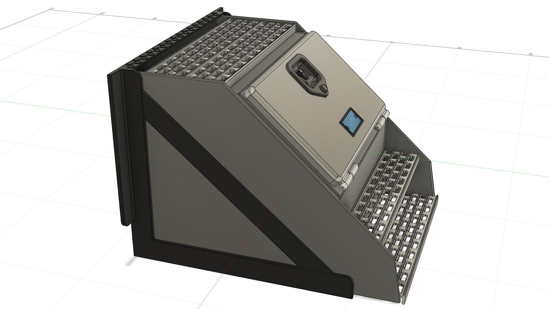 Truck step toolbox 3D model_6