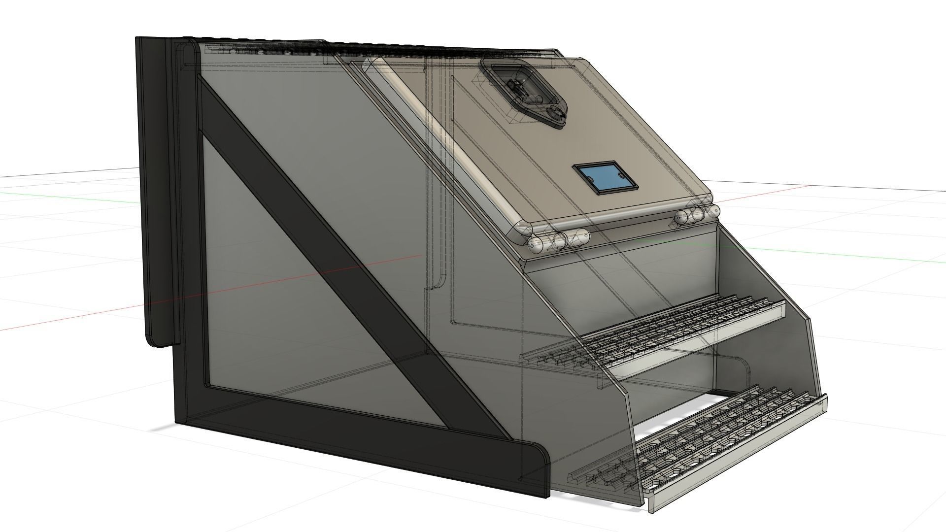 Truck step toolbox 3D model_9