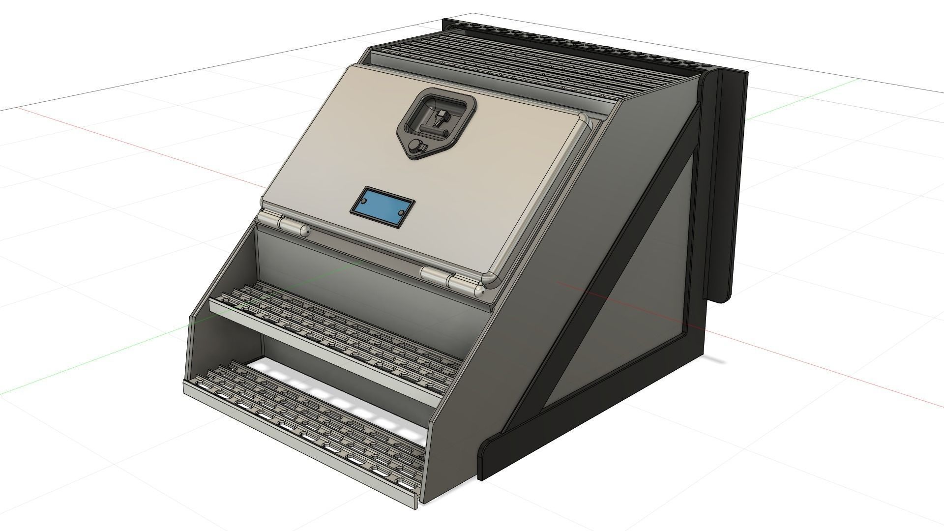 Truck step toolbox 3D model_7