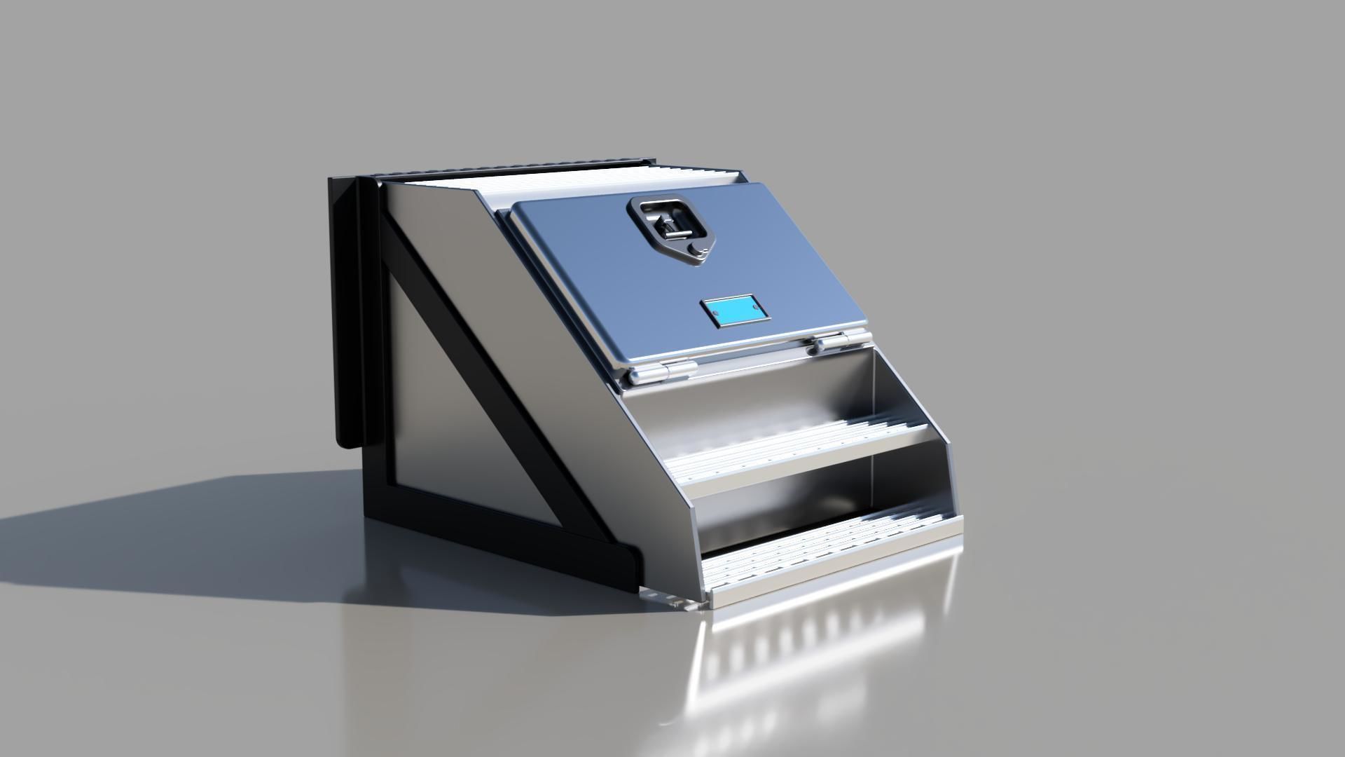 Truck step toolbox 3D model_3