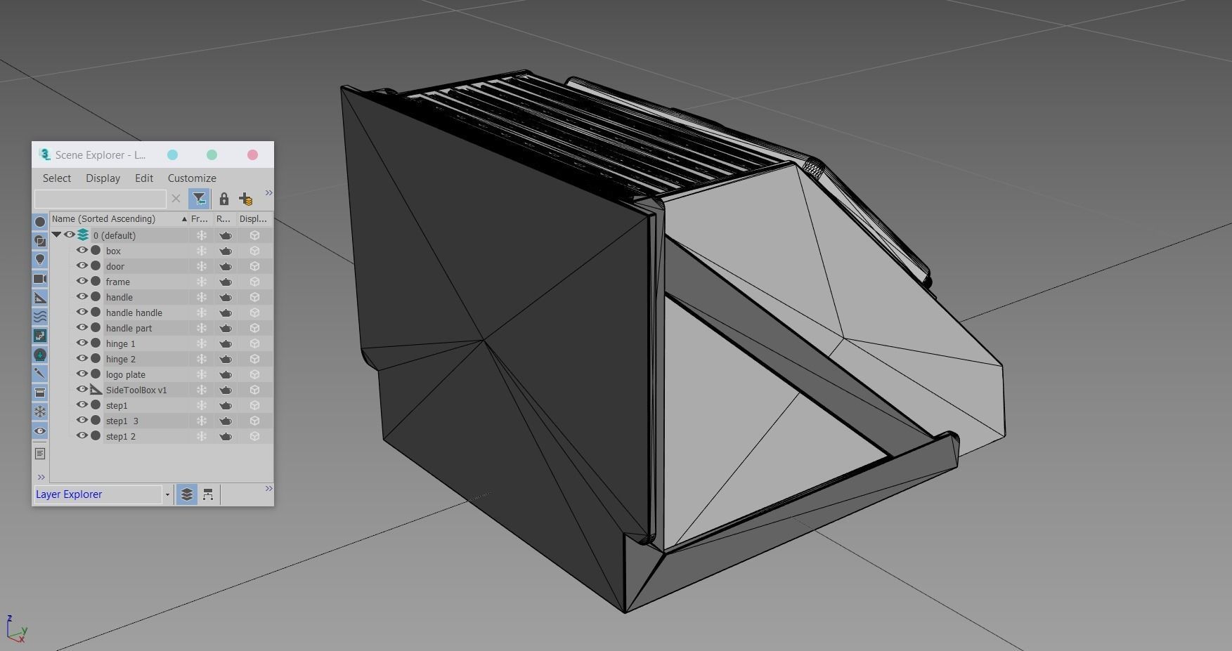 Truck step toolbox 3D model_16