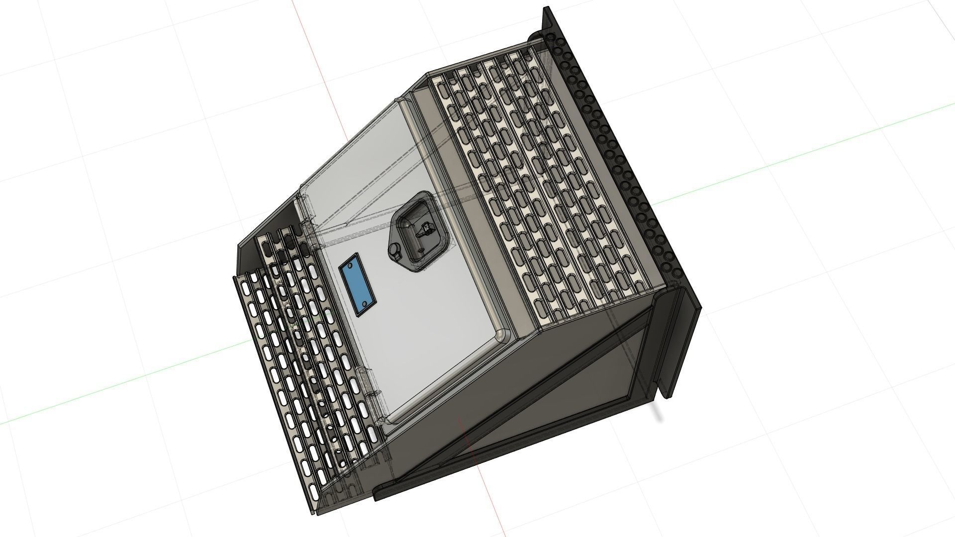 Truck step toolbox 3D model_8