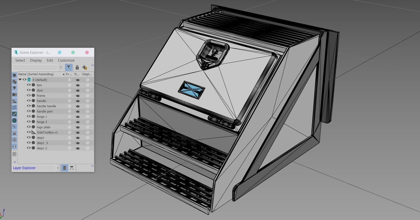 Truck step toolbox 3D model_15