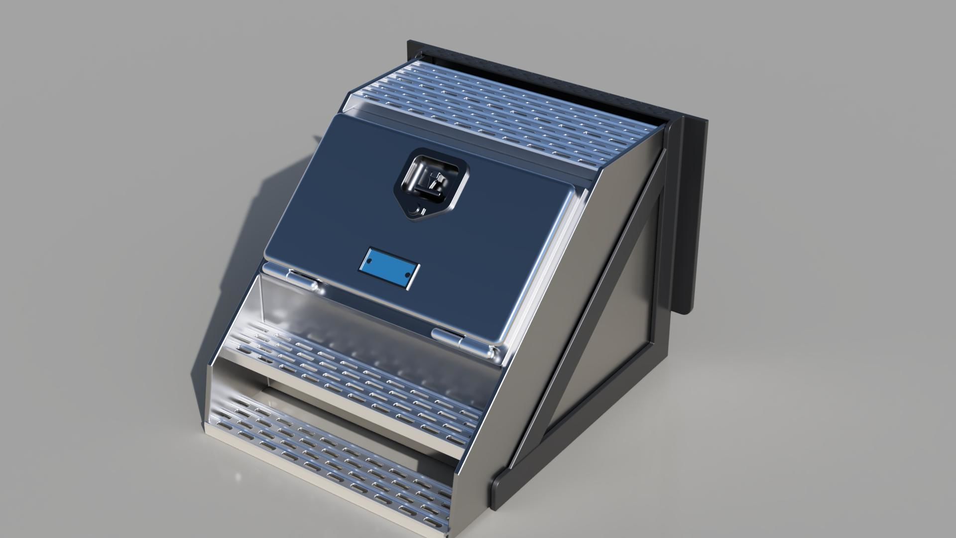 Truck step toolbox 3D model_4