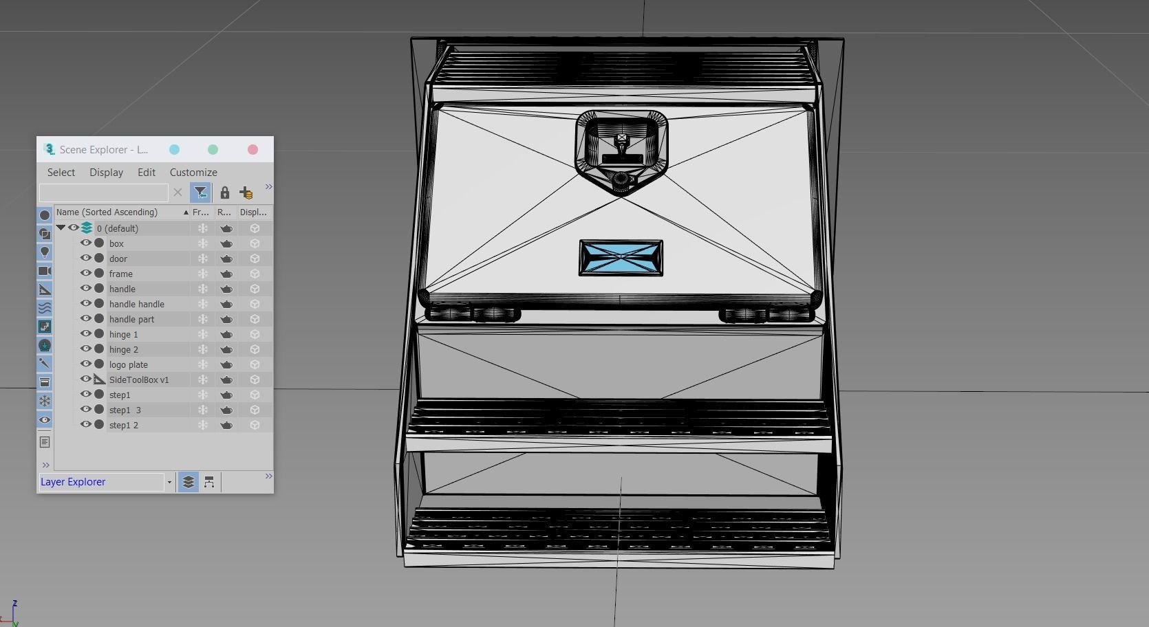 Truck step toolbox 3D model_17