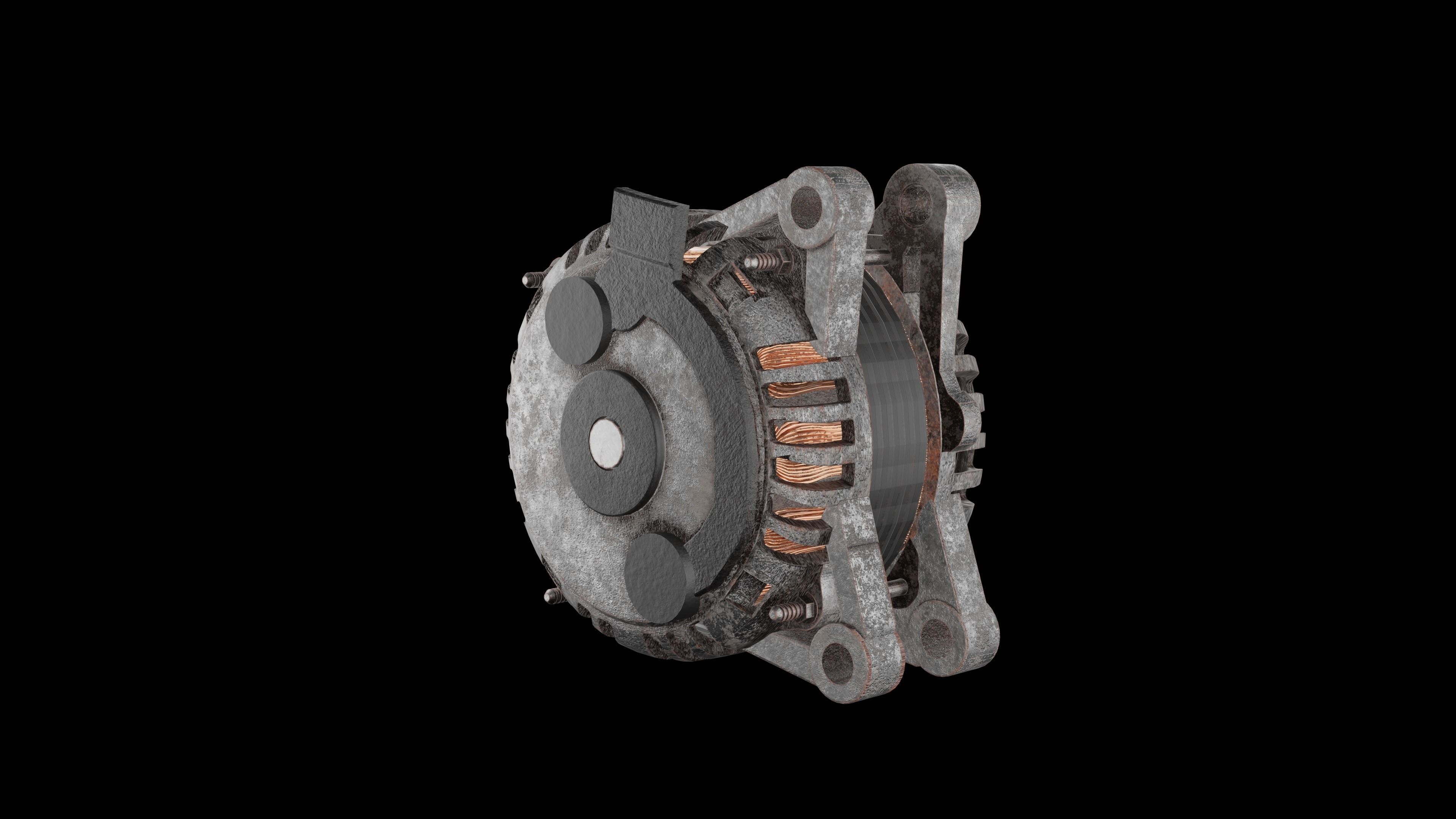 Alternator Low-poly 3D model_5