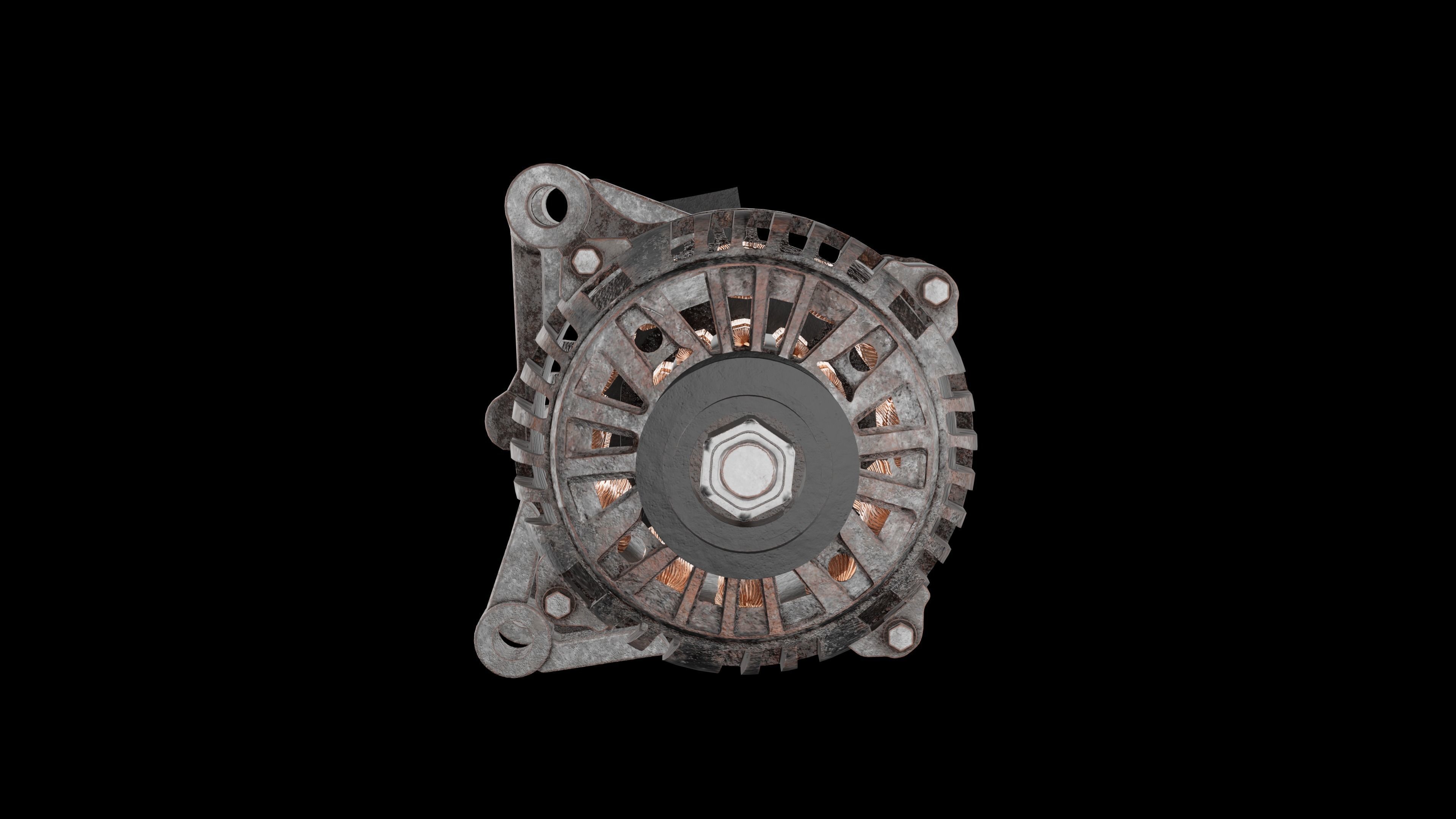 Alternator Low-poly 3D model_8