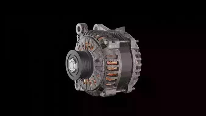 Alternator Low-poly 3D model
