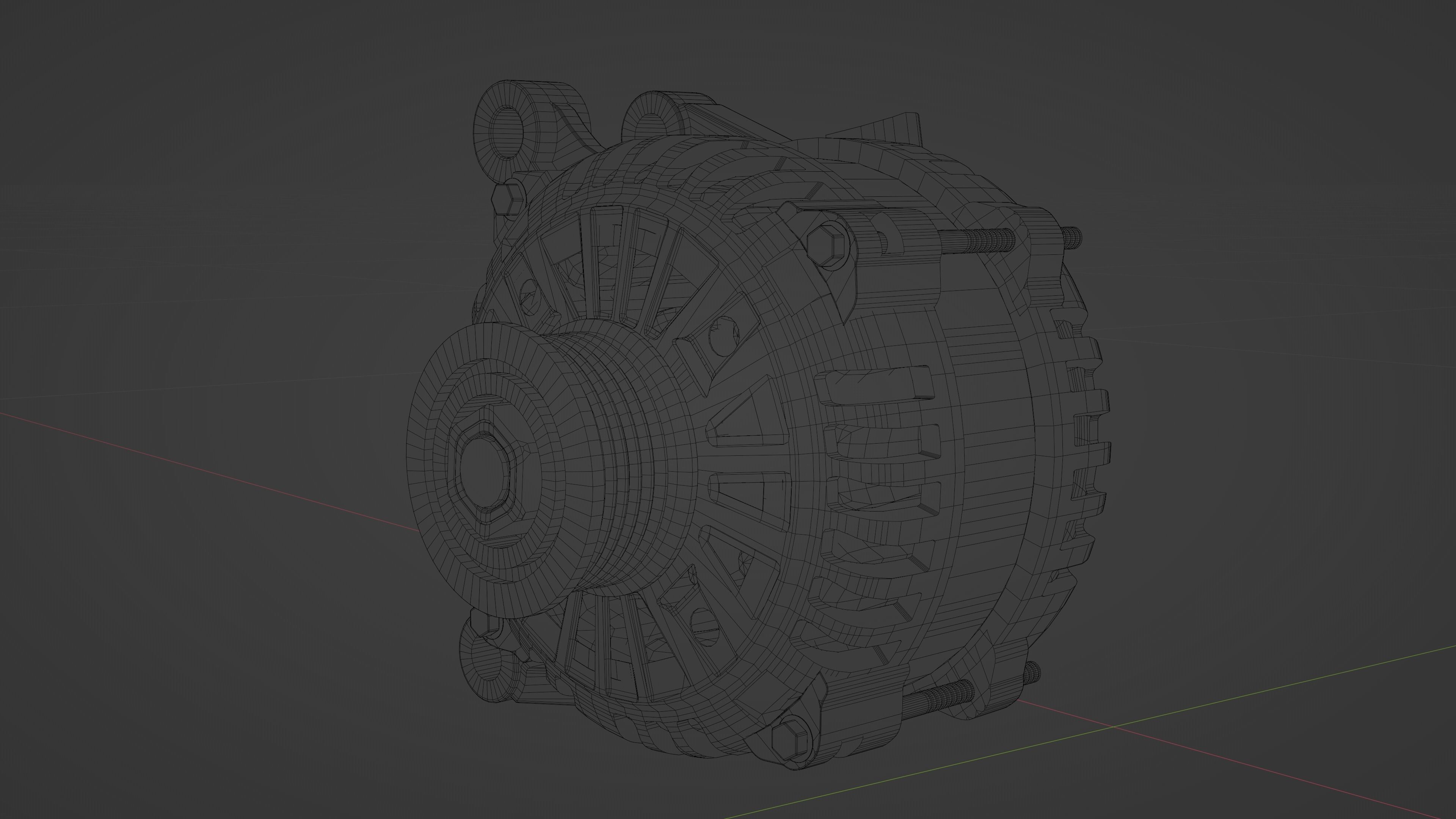 Alternator Low-poly 3D model_9