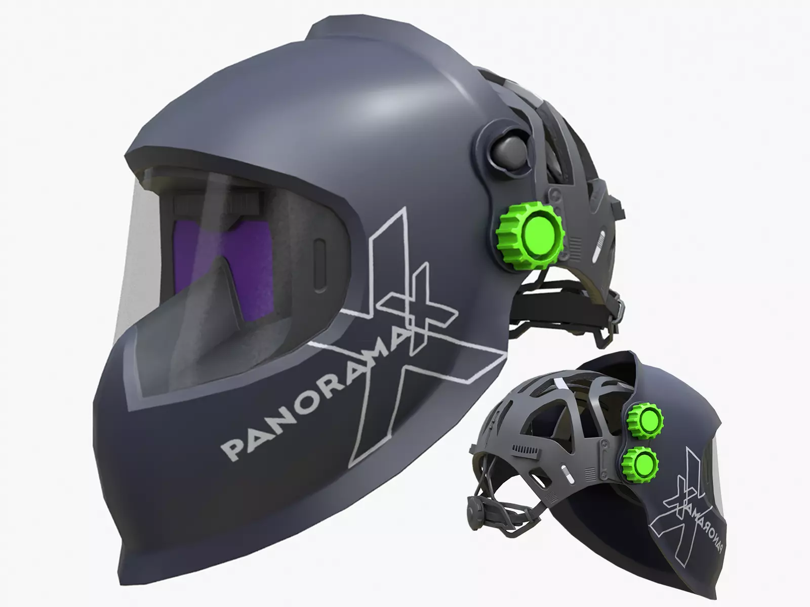 Welding Helmet Low-poly 3D model_0