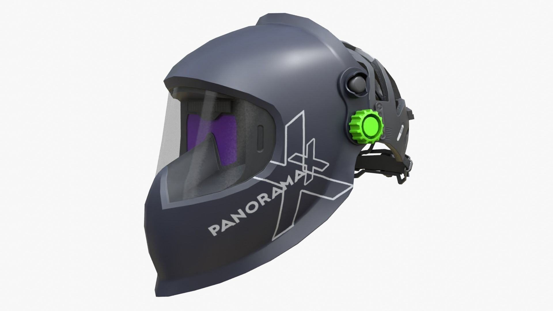 Welding Helmet Low-poly 3D model_1