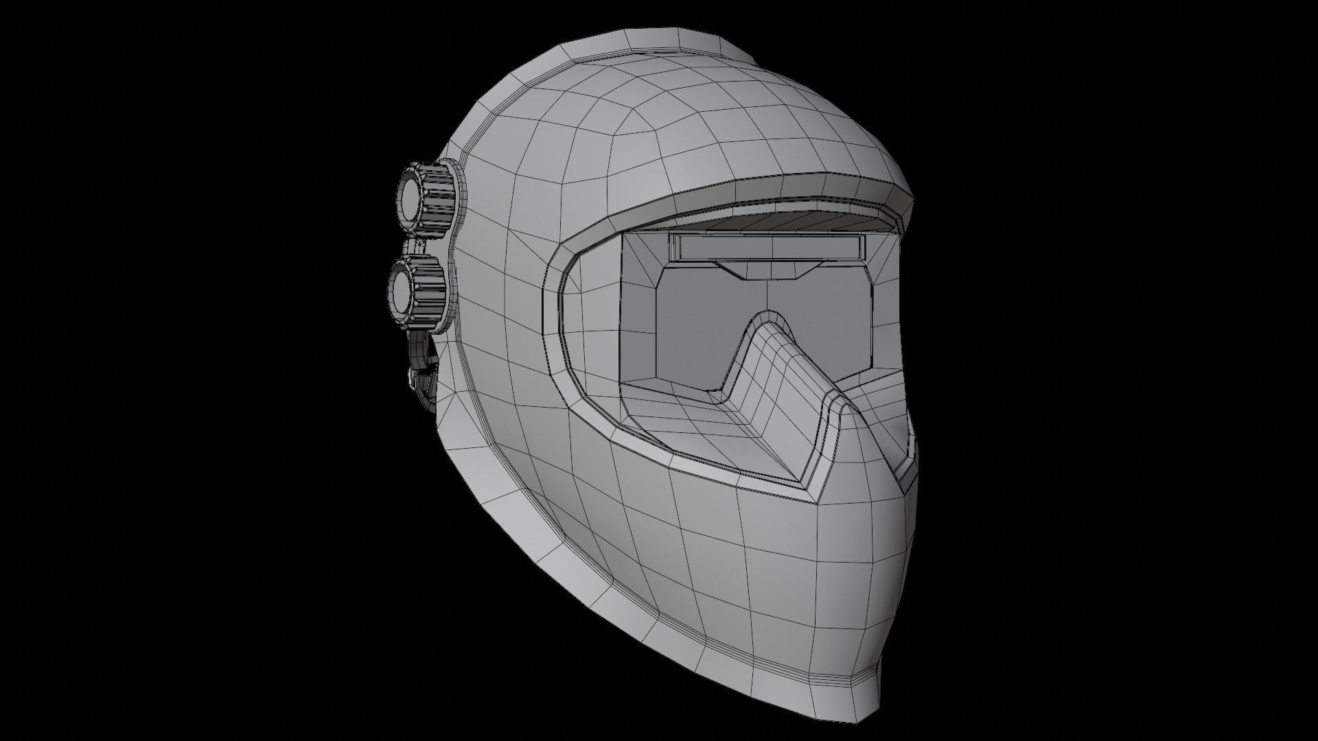 Welding Helmet Low-poly 3D model_17