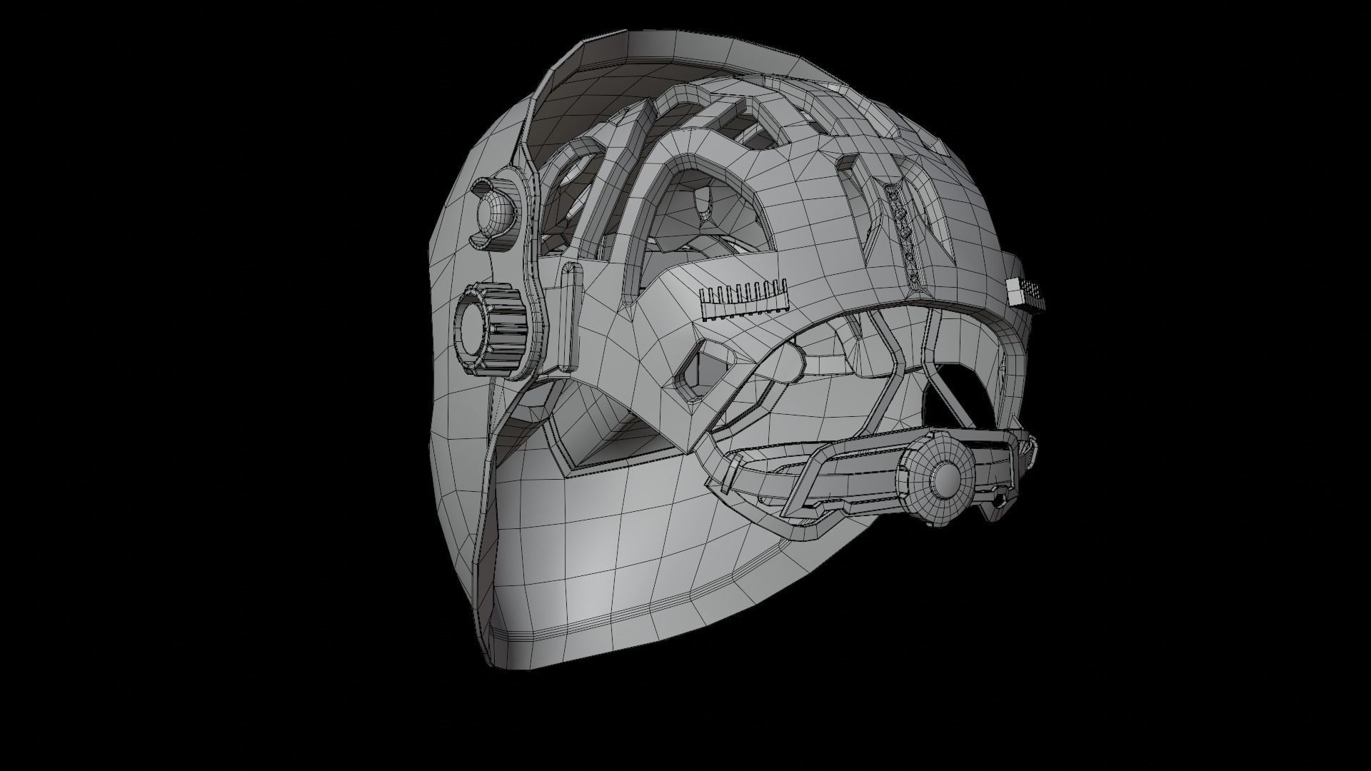 Welding Helmet Low-poly 3D model_15