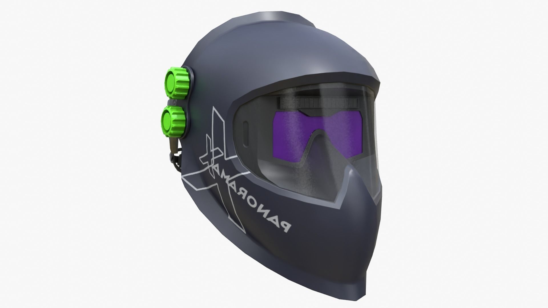 Welding Helmet Low-poly 3D model_10