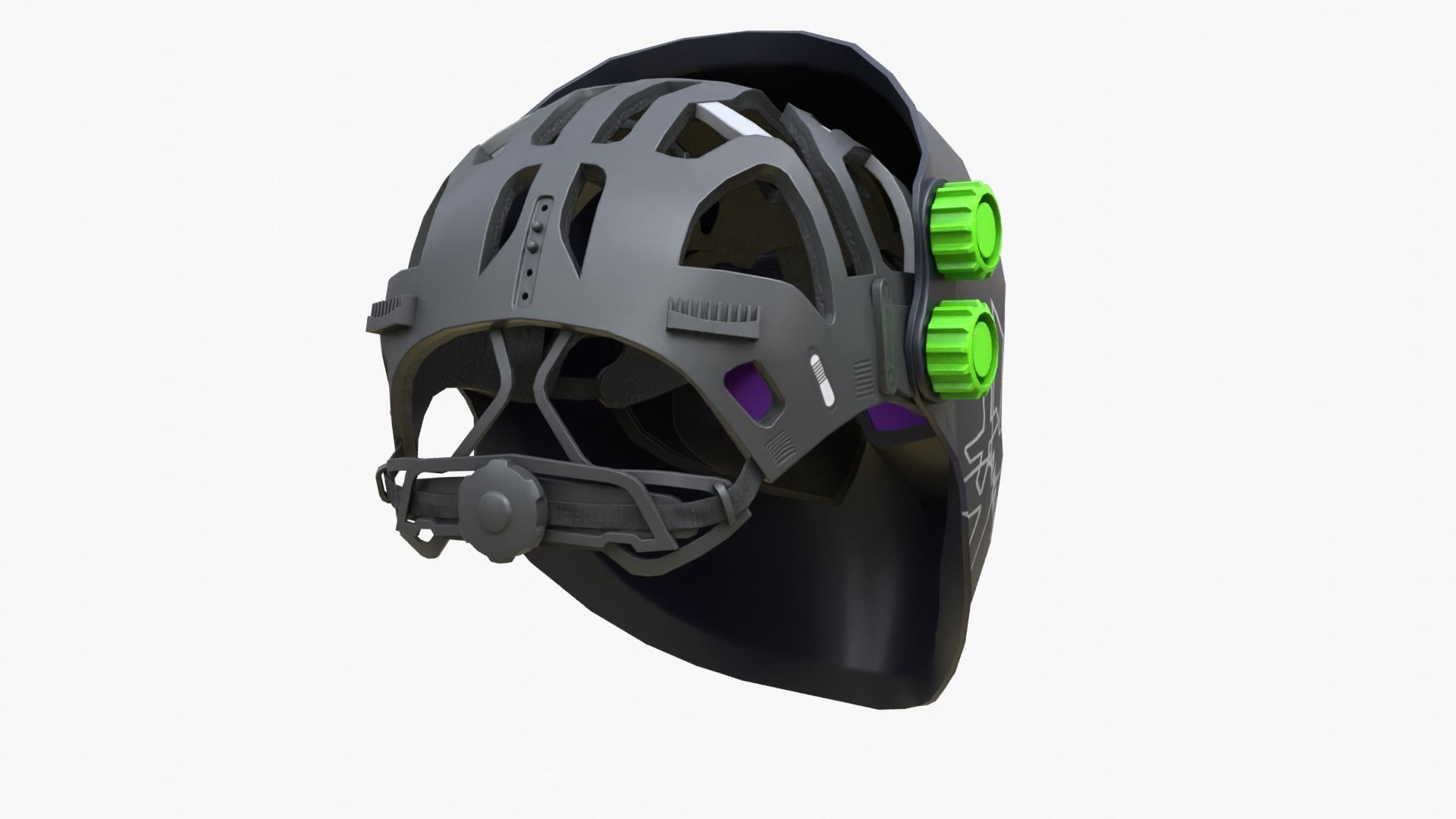 Welding Helmet Low-poly 3D model_6