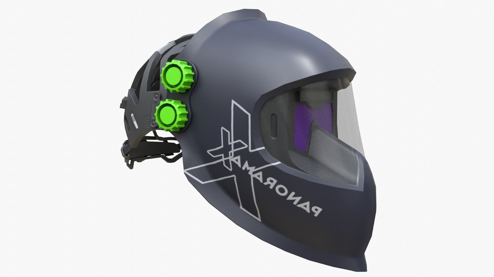 Welding Helmet Low-poly 3D model_9