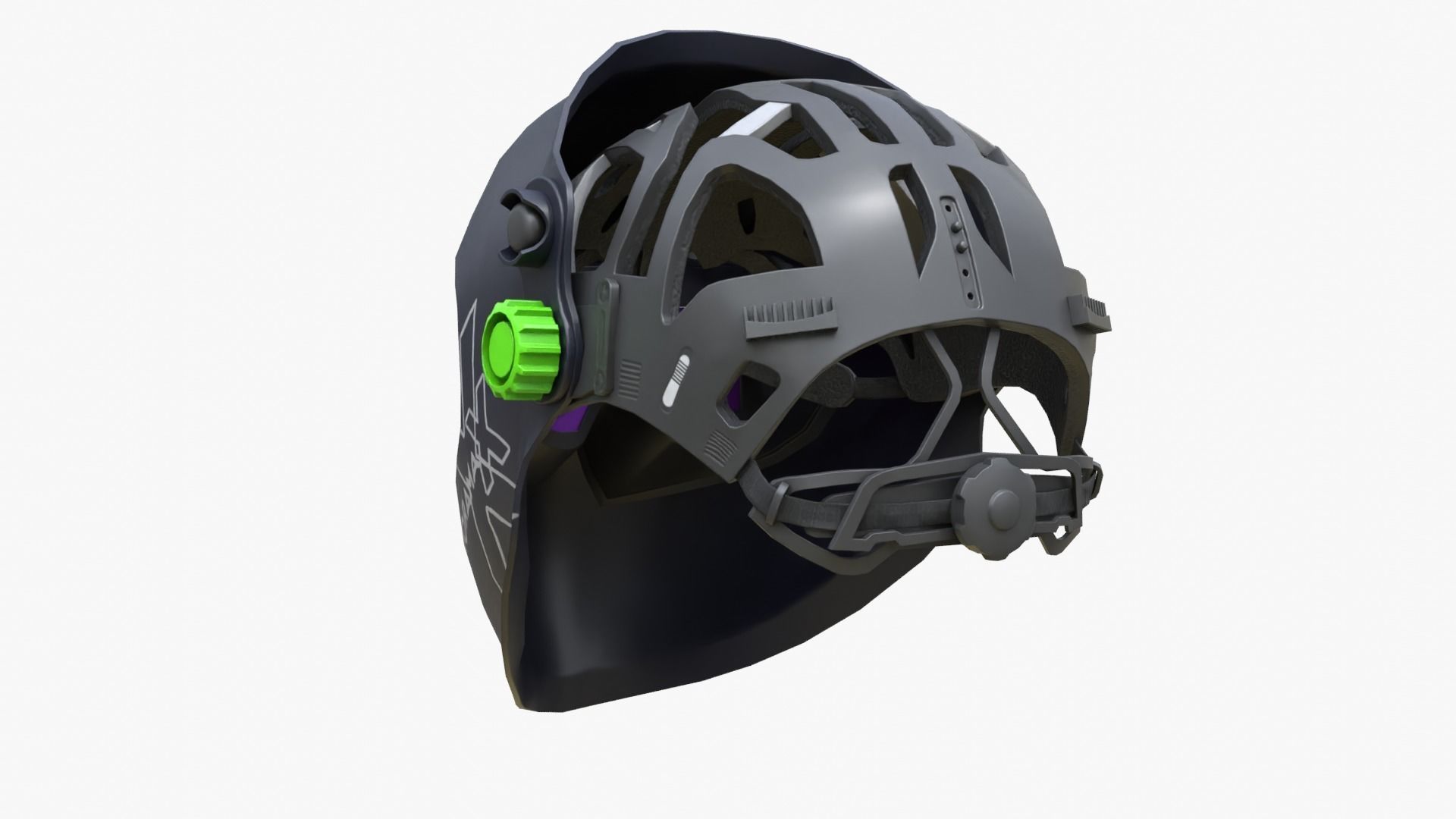 Welding Helmet Low-poly 3D model_4