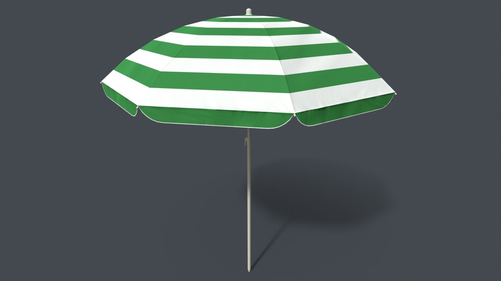 PBR Beach Parasol Low-poly 3D model_20