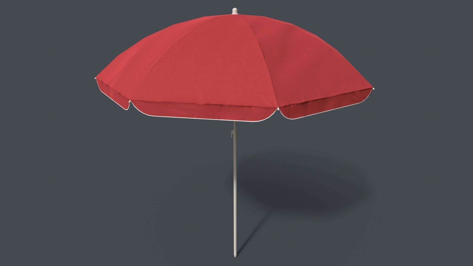 PBR Beach Parasol Low-poly 3D model_54