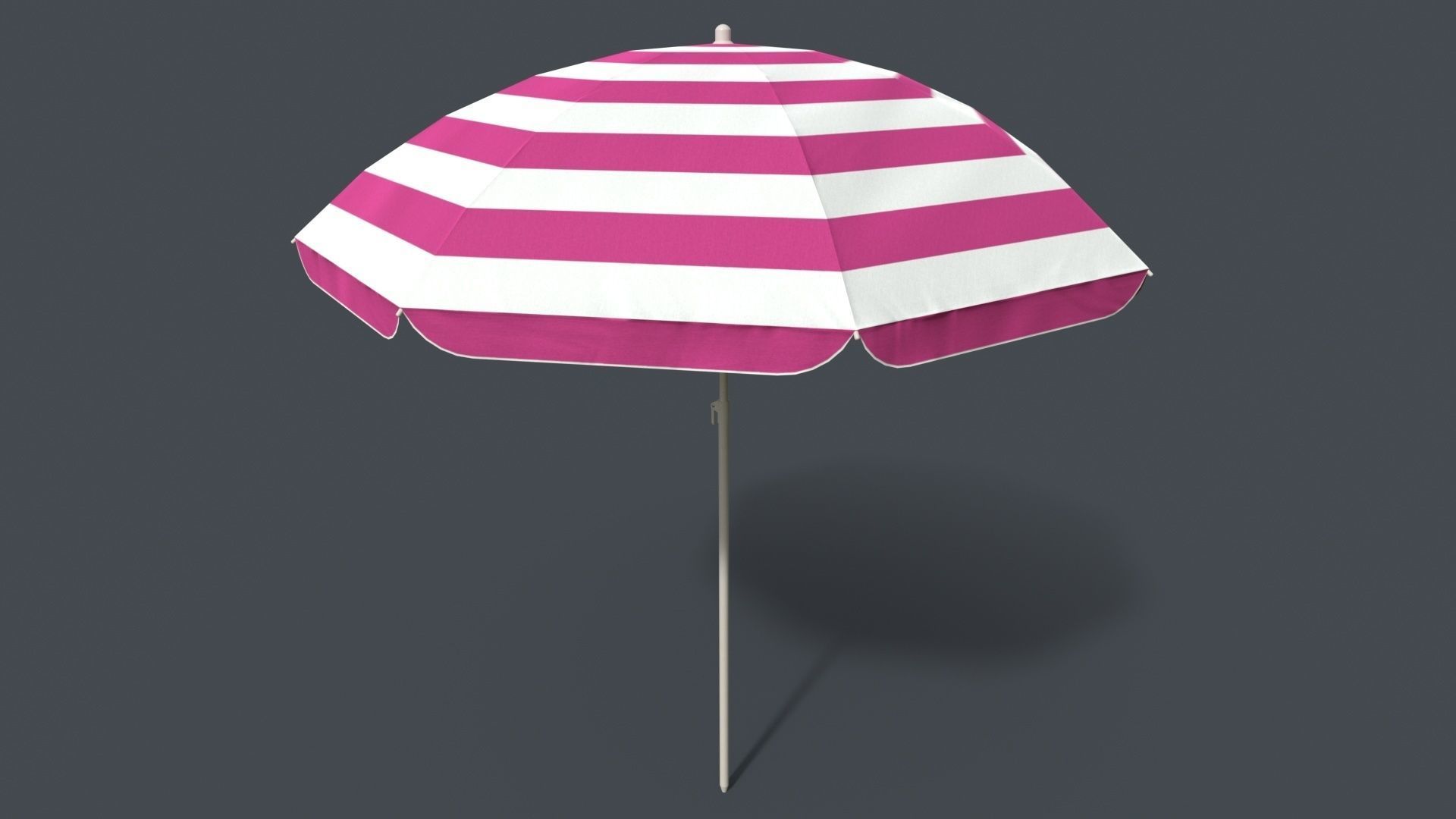 PBR Beach Parasol Low-poly 3D model_23