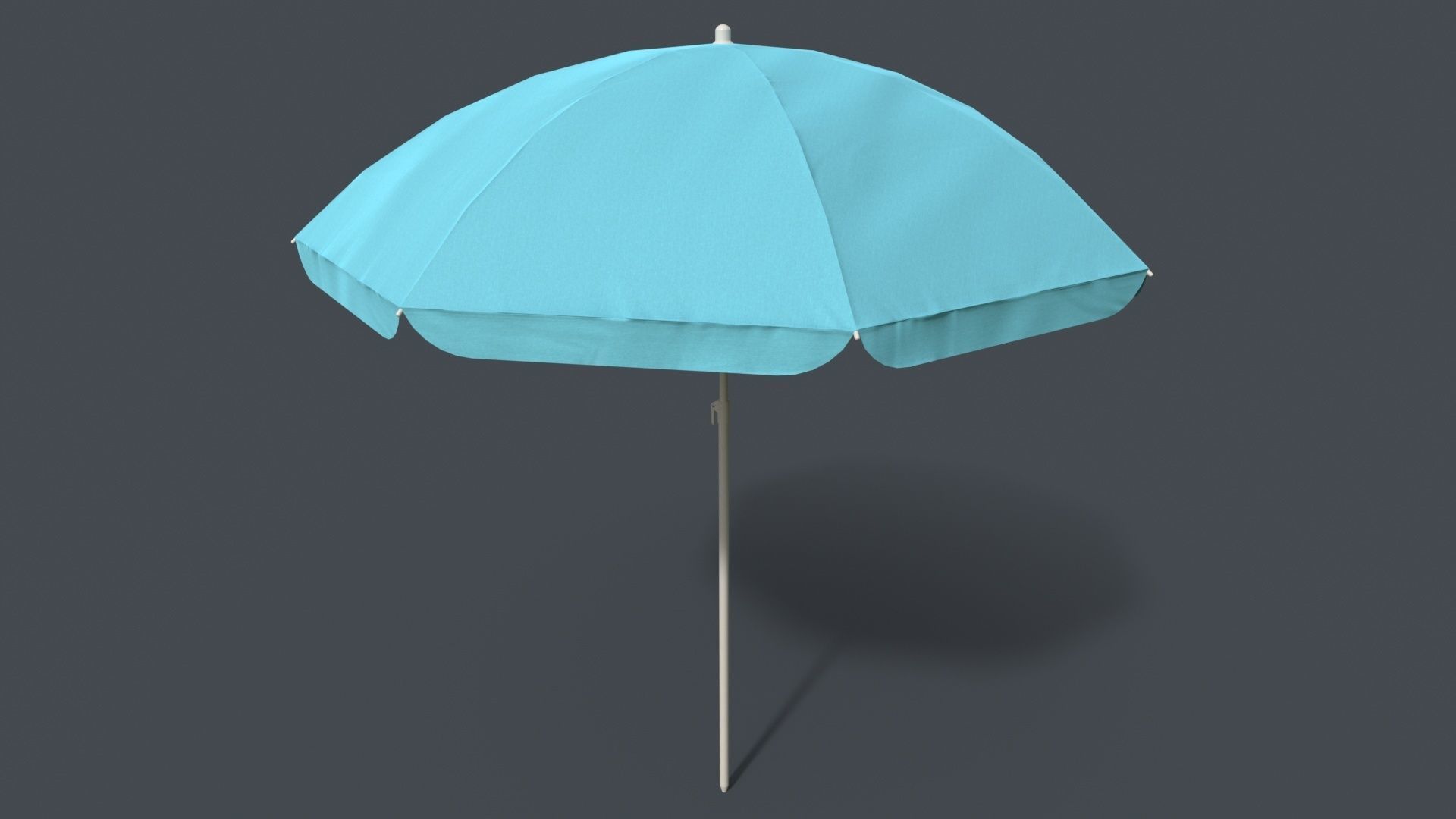 PBR Beach Parasol Low-poly 3D model_32