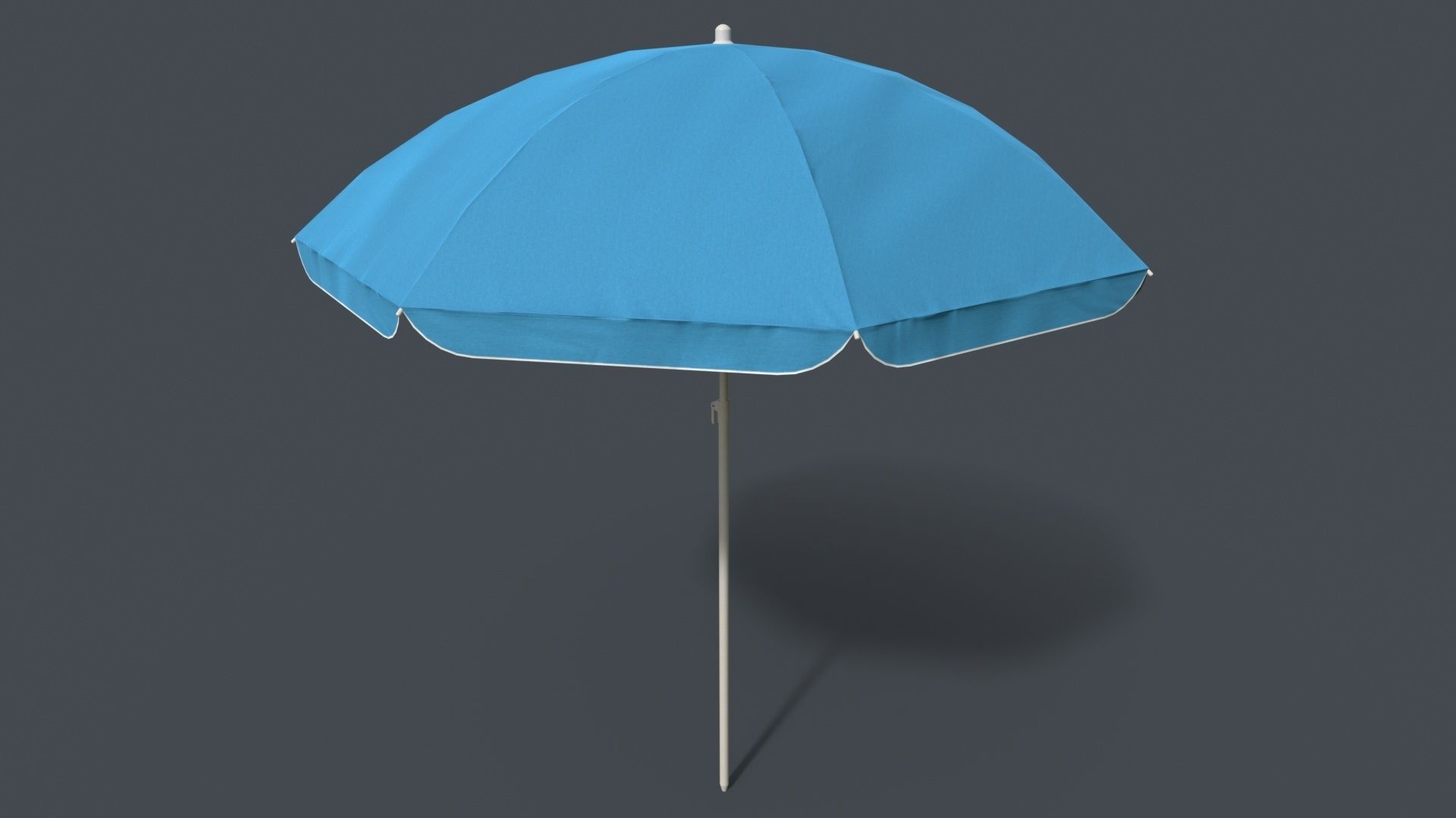 PBR Beach Parasol Low-poly 3D model_46