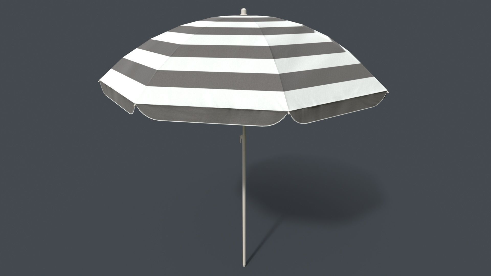 PBR Beach Parasol Low-poly 3D model_22