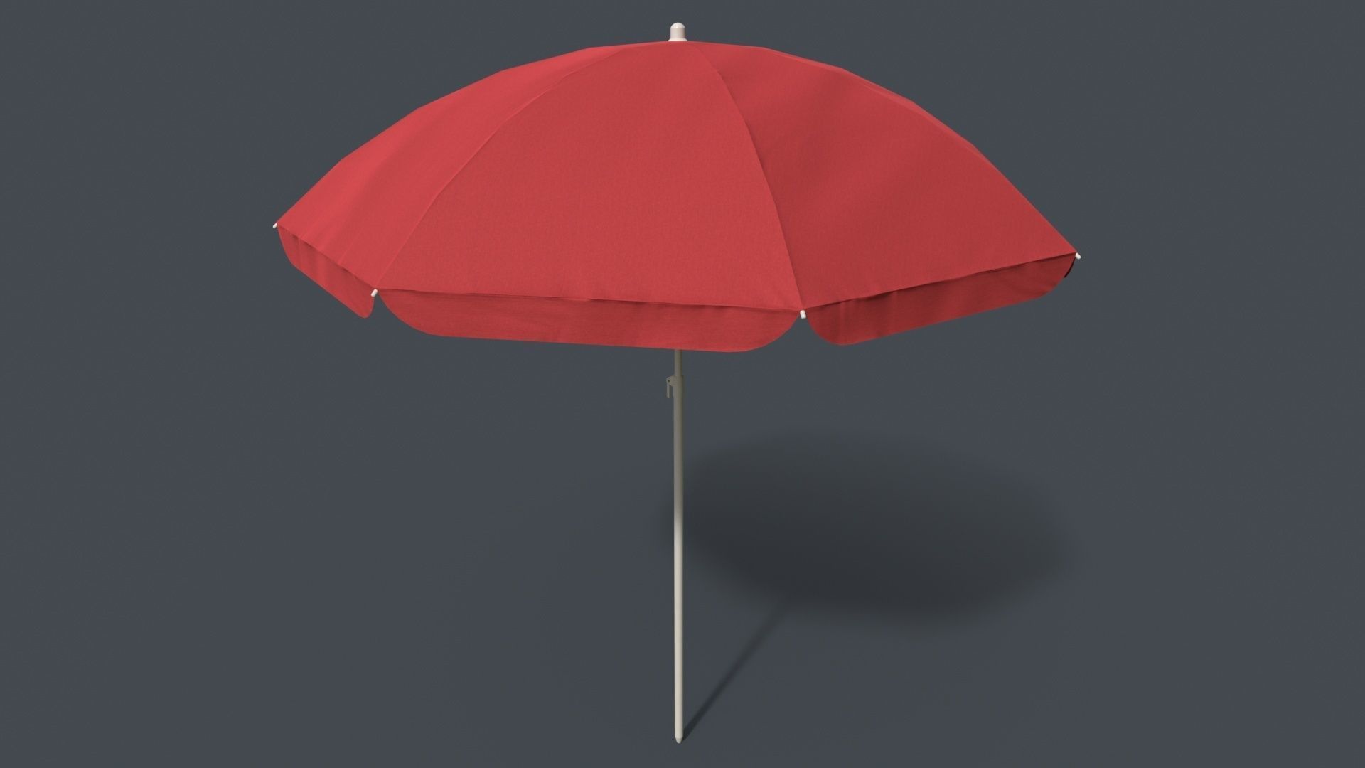 PBR Beach Parasol Low-poly 3D model_39