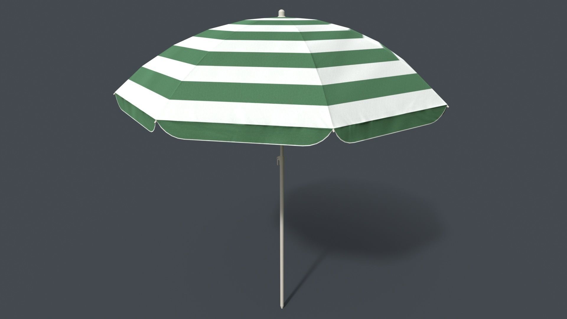 PBR Beach Parasol Low-poly 3D model_19