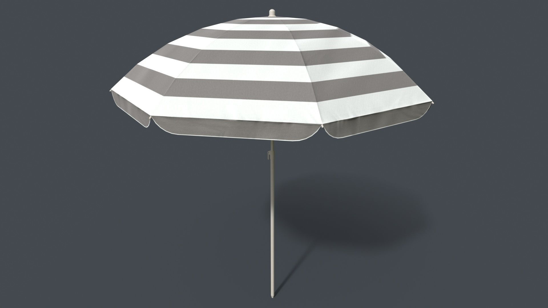 PBR Beach Parasol Low-poly 3D model_21