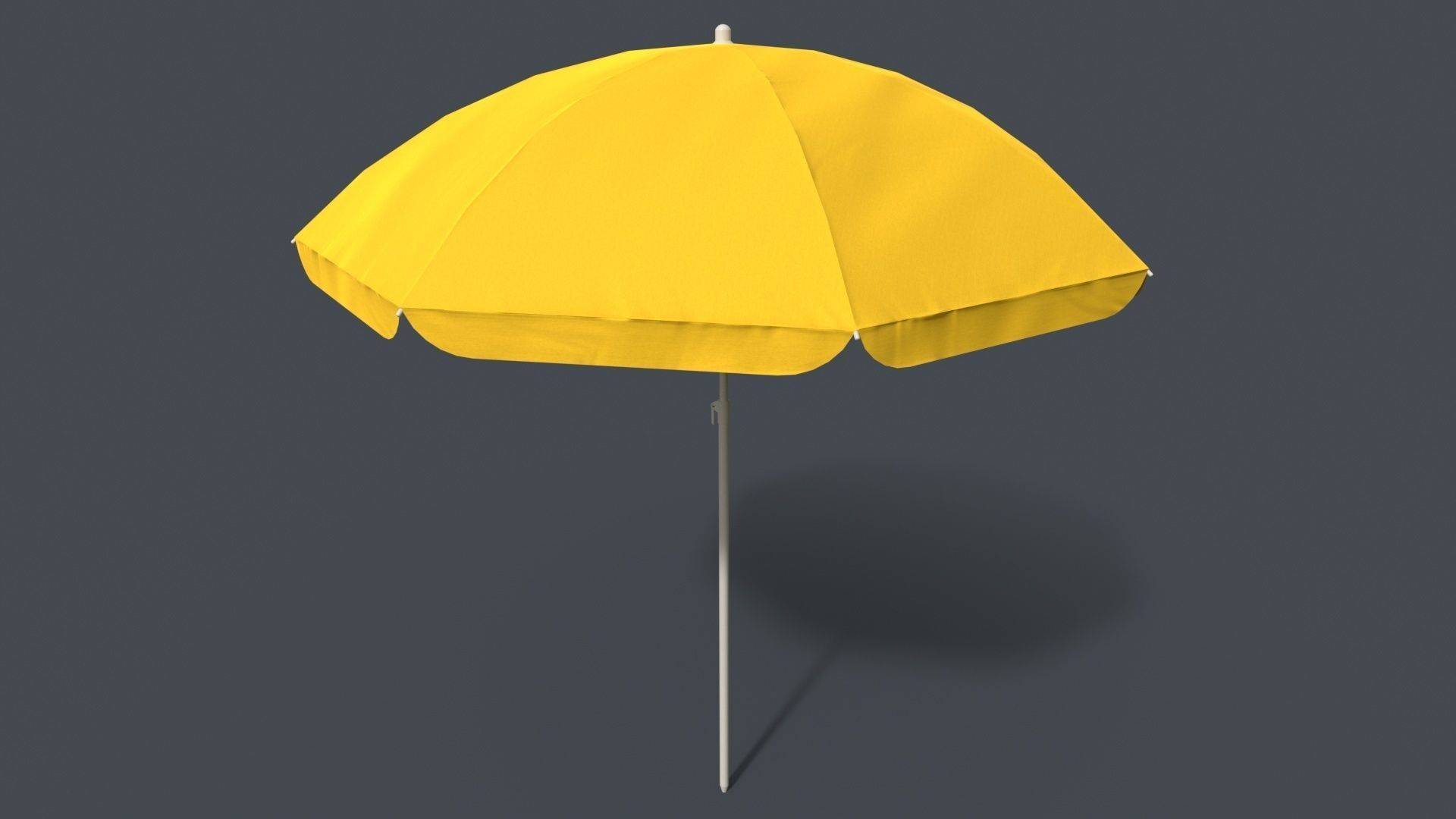 PBR Beach Parasol Low-poly 3D model_41
