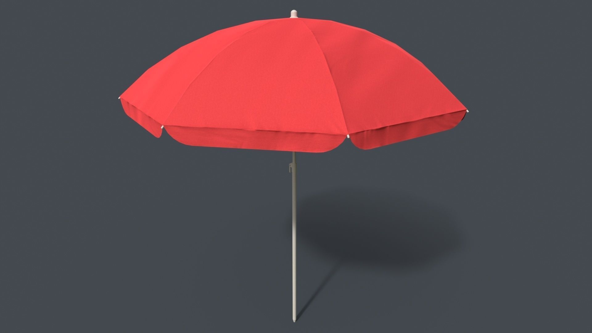 PBR Beach Parasol Low-poly 3D model_40