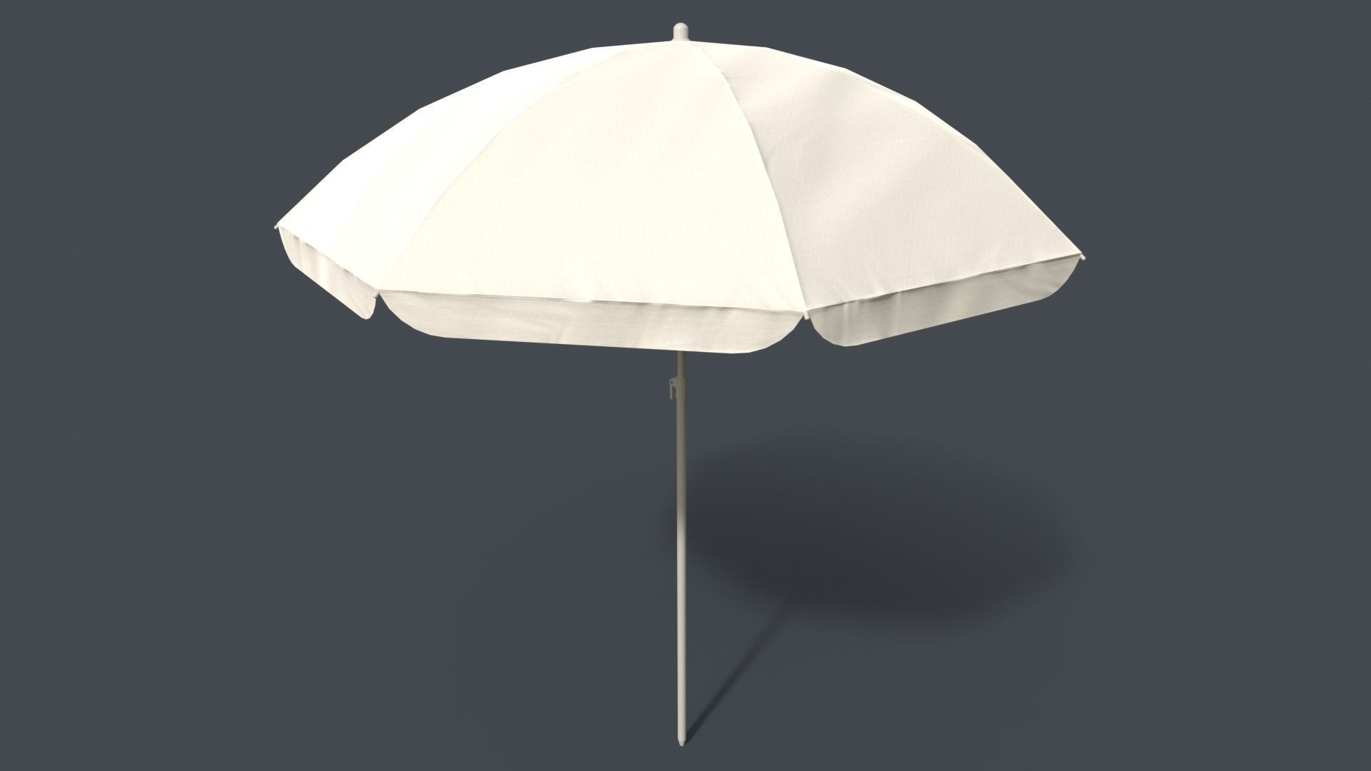 PBR Beach Parasol Low-poly 3D model_43