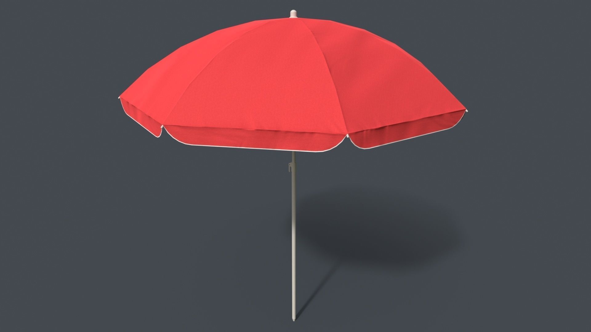 PBR Beach Parasol Low-poly 3D model_55