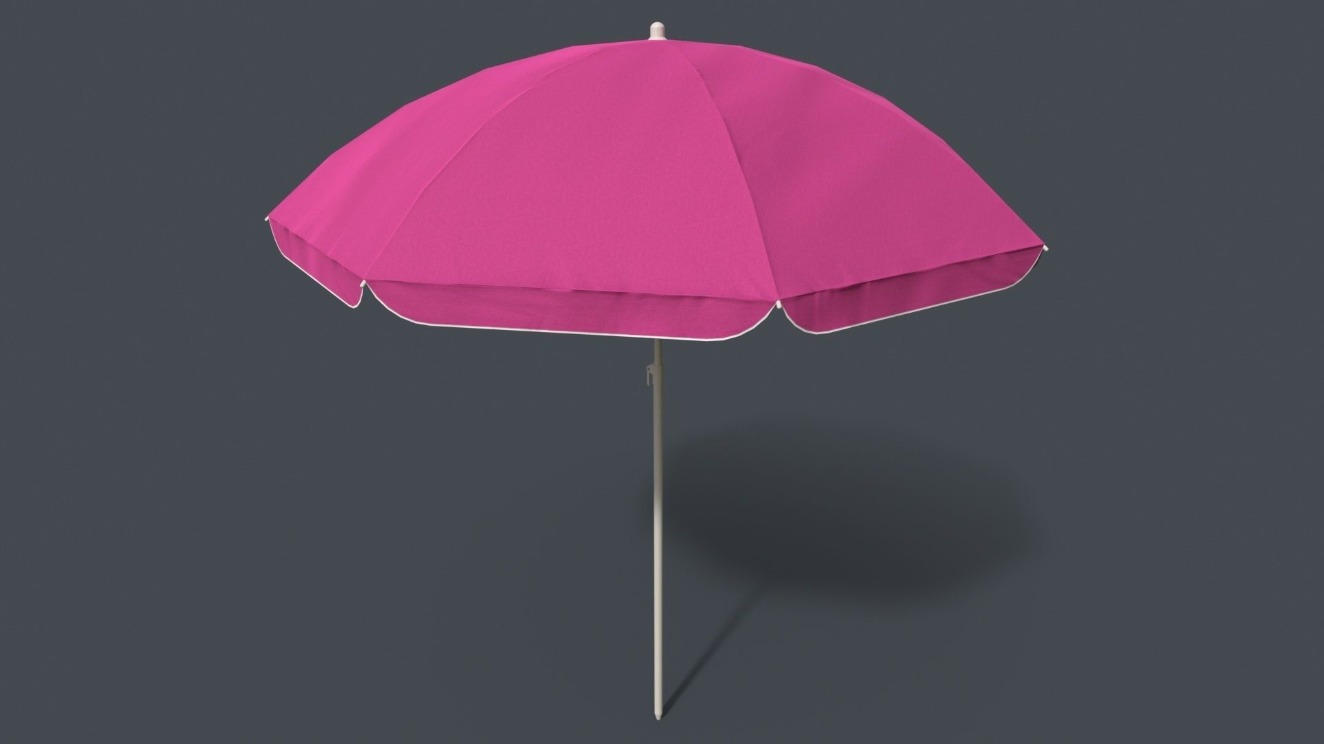PBR Beach Parasol Low-poly 3D model_52