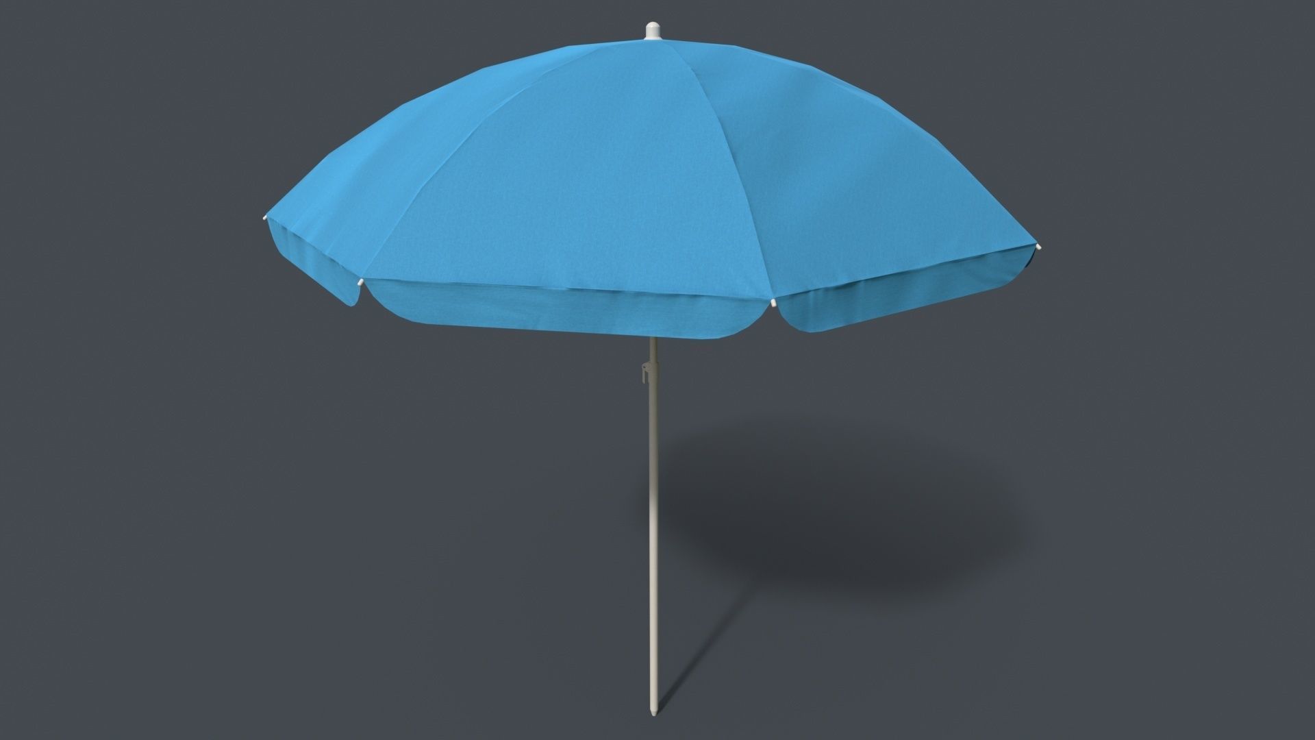 PBR Beach Parasol Low-poly 3D model_31