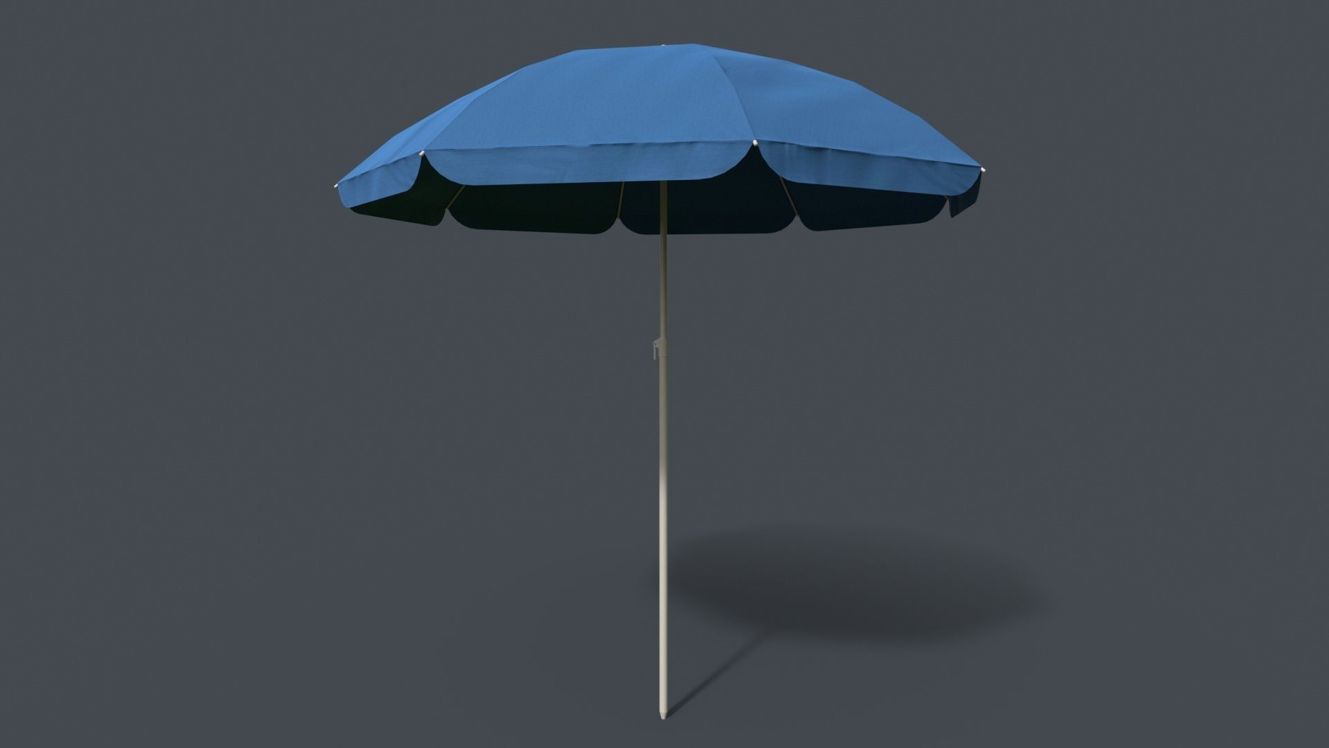 PBR Beach Parasol Low-poly 3D model_13