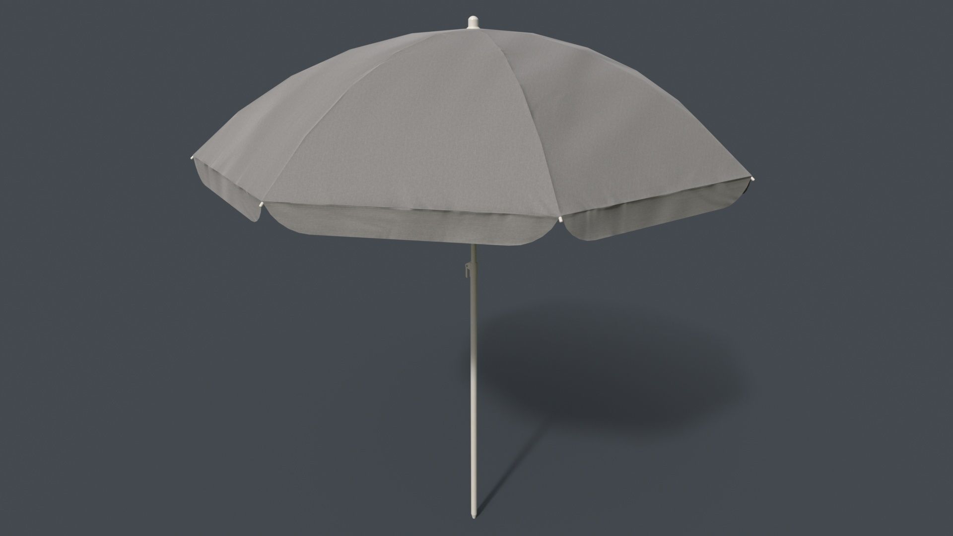 PBR Beach Parasol Low-poly 3D model_35