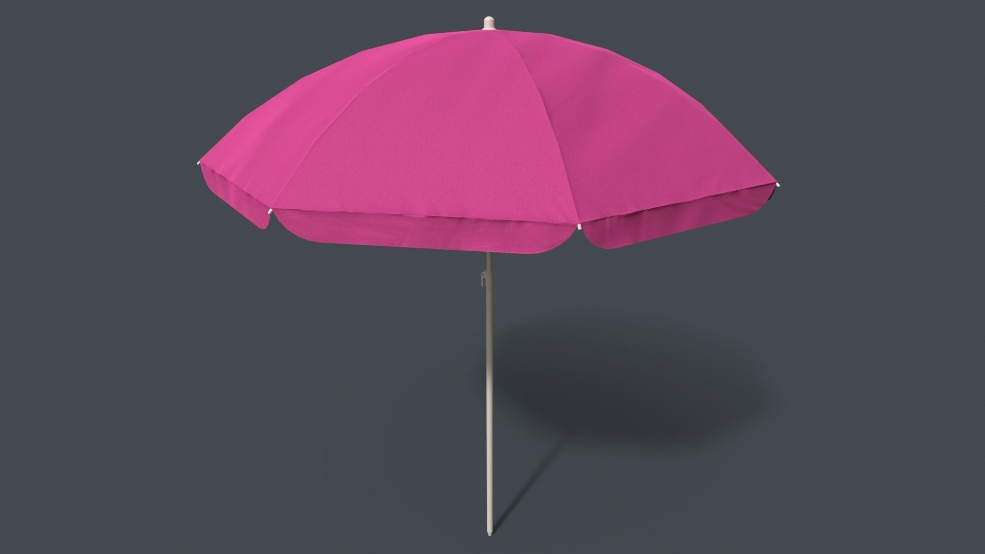 PBR Beach Parasol Low-poly 3D model_37
