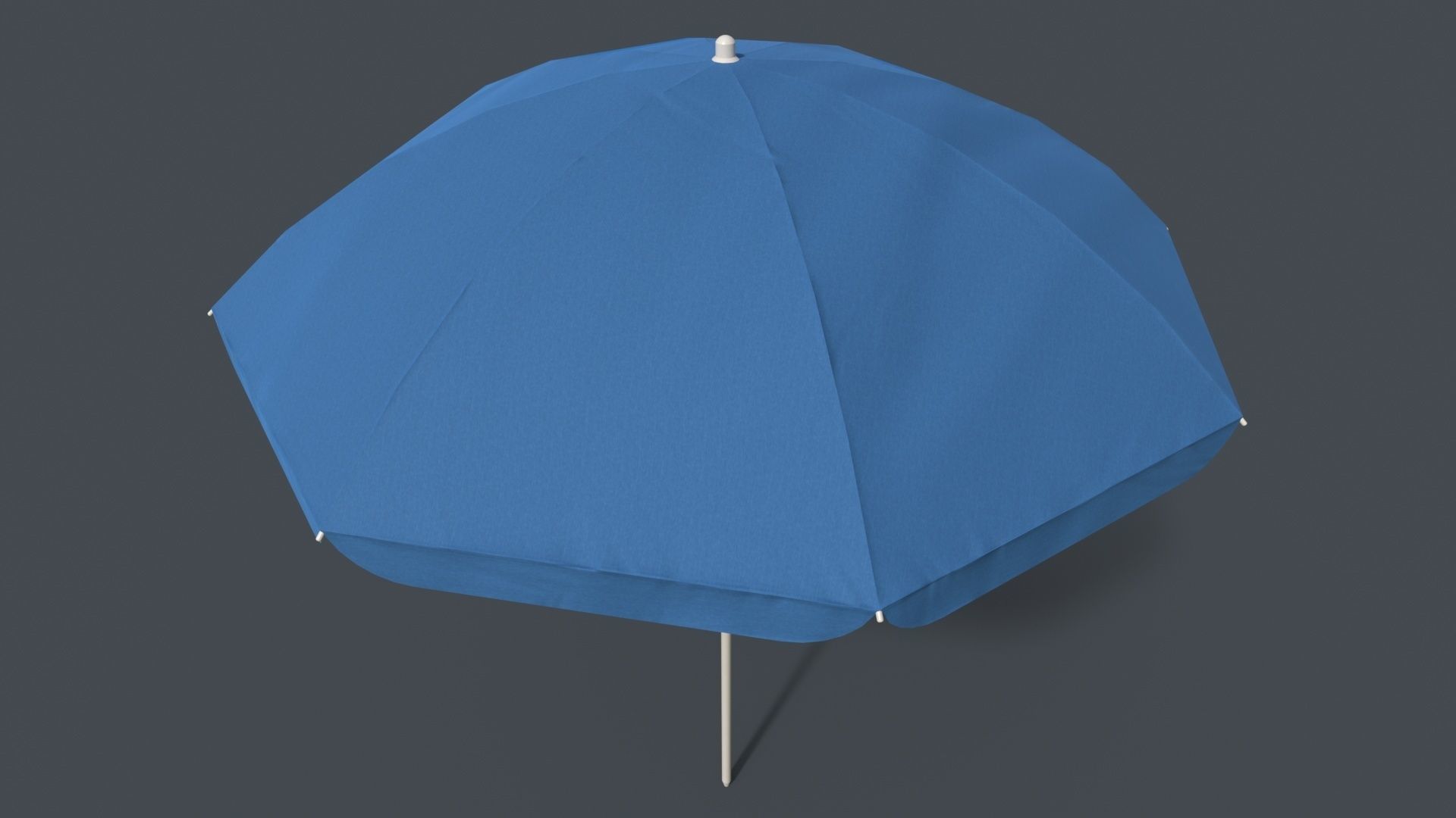 PBR Beach Parasol Low-poly 3D model_11