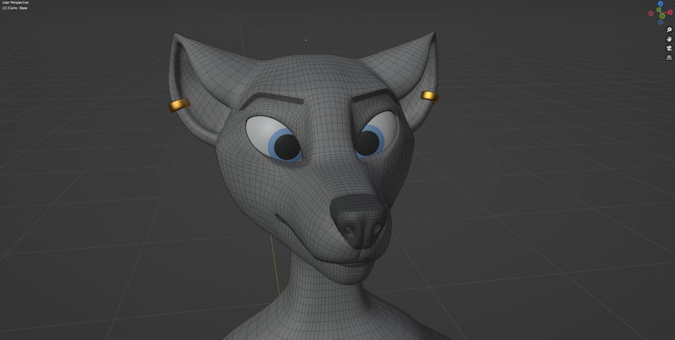 Claire Anthro Wolf 3D model_63