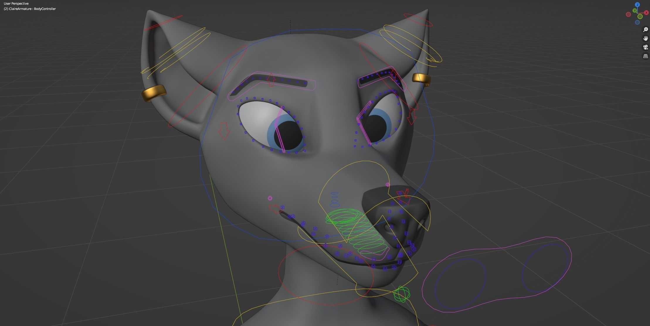 Claire Anthro Wolf 3D model_47